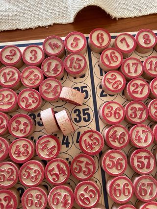 Juego Loteria Borras Antiguo 48 Cartones 90 Bolas