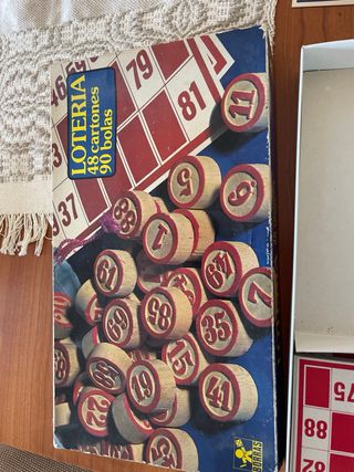 Juego Loteria Borras Antiguo 48 Cartones 90 Bolas