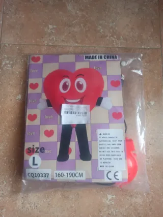 Disfraz inflable de corazón talla L