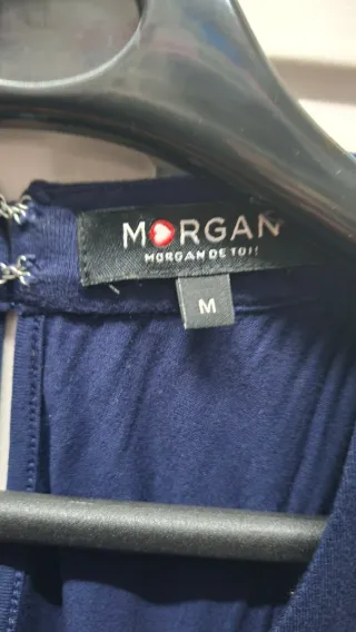 Top Morgan lentejuelas azul plateado Talla M