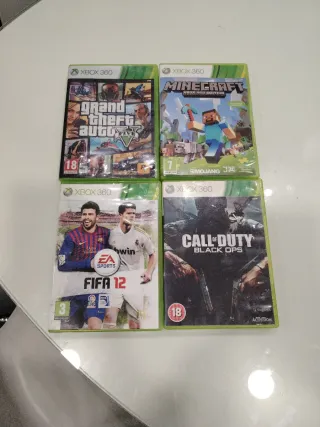 Consola Xbox 360 Blanca + 4 Mandos +4 juegos