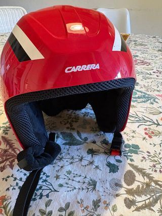 Casco de esquí infantil Carrera rojo