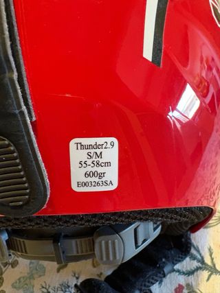 Casco de esquí infantil Carrera rojo