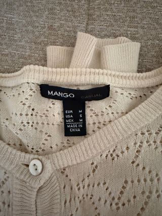 Cárdigan Beige fina de Mango