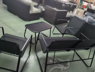 Conjunto Muebles Terraza y Jardín Negro