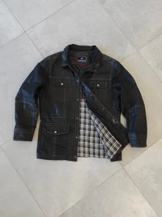 Cazadora Piel Sherwood Negra Talla XL