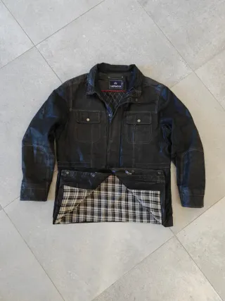 Cazadora Piel Sherwood Negra Talla XL