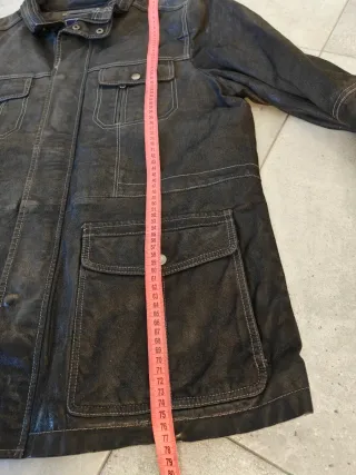 Cazadora Piel Sherwood Negra Talla XL