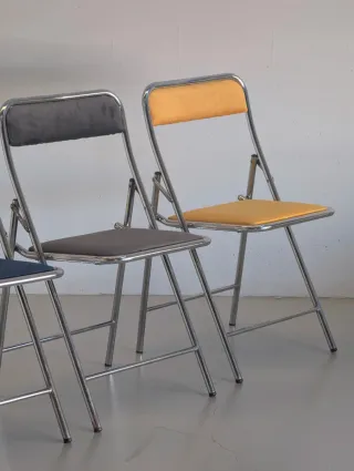 Sillas tubulares plegables años 70