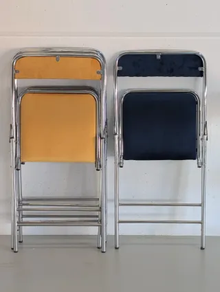 Sillas tubulares plegables años 70