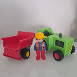 Tractor Playmobil con Remolque