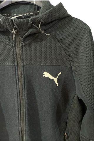 Felpa Puma con Zip Nera Tg S
