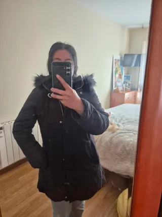 Springfield abrigo negro con capucha