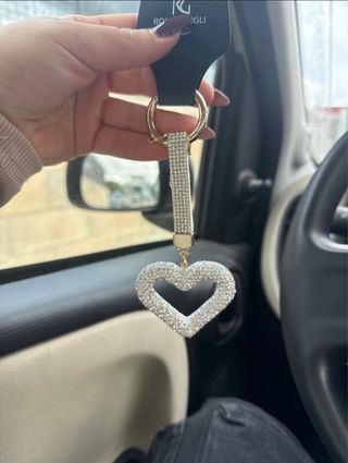Portachiavi Roberto Gigli cuore strass