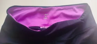 Mallas deportivas Asics negras y moradas Talla M