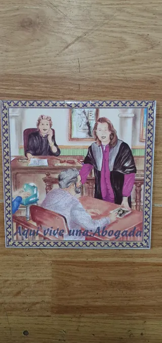 Azulejo decorativo Aquí vive una abogada