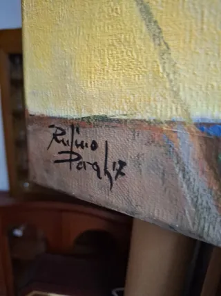 Cuadro Óleo Rufino Peral Bodegón Frutas