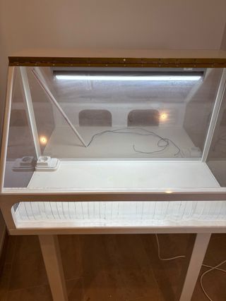 Mesa de trabajo con ruedas 100x100