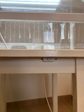 Mesa de trabajo con ruedas 100x100