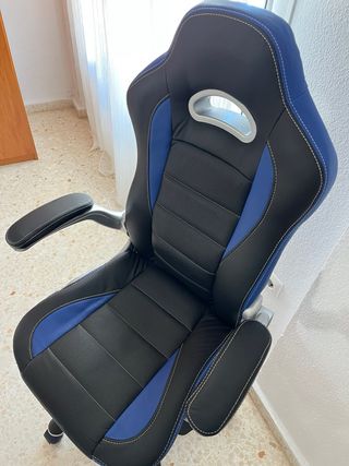 Silla Gaming Negra y Azul