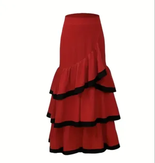 Falda Flamenca , Talla XL/XXL (REGALO ACCESORIOS)