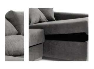 Sofá Cherlong gris, como nuevo,con dos puf.