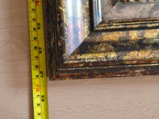 Marco antiguo 84x69cm dorado y plateado