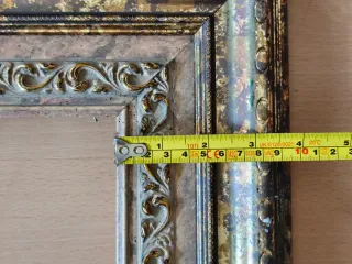 Marco antiguo 84x69cm dorado y plateado