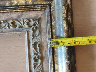 Marco antiguo 84x69cm dorado y plateado