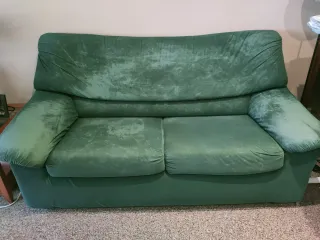 2 Sofás biplazas con fundas