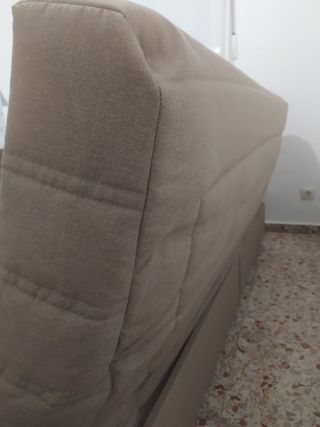 Sofá Cama Beige Tela