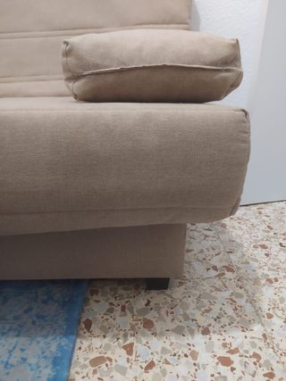 Sofá Cama Beige Tela