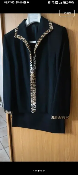 Abito con fantasia leopardata Taglia 50 italiana