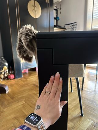 Mesa de centro cristal y madera