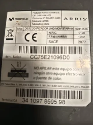 Decodificador y Router Movistar