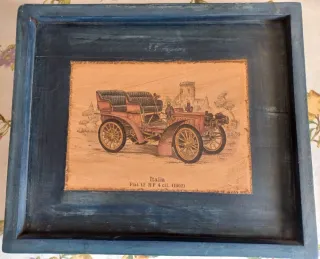 Set 4 Cuadros Coches Clásicos Vintage