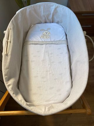 Moisés Cuna Bebé Mimbre y Madera