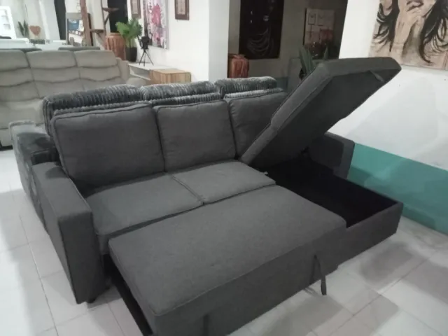 Sofá Cama Gris Pequeño