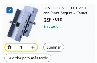 Hub USB-C 8 en 1 BENFEI 10Gbps