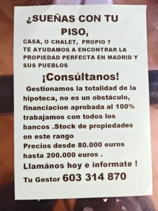Pisos en Madrid y pueblos