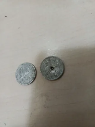 2 Monedas Céntimos República Española
