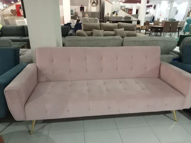 Sofá cama plegable rosa