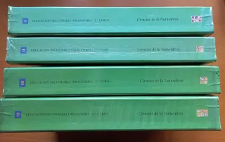 4 libros de Ciencias de la Naturaleza ESO.
