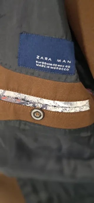 Traje Zara Marrón Hombre