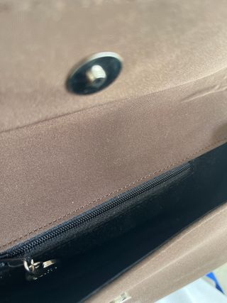 Bolso fiesta marrón lentejuelas