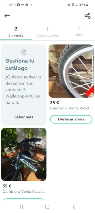 Bicicleta RUNFIT y bici pequeña. Cambio por mayor