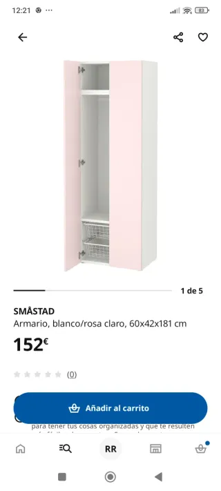 Armario infantil blanco.