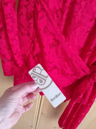 Vestido BonBon Rojo Encaje Talla Única