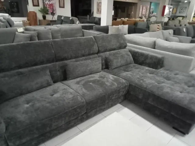 Sofá Chaise Longue Gris