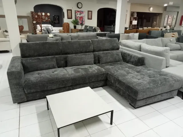 Sofá Chaise Longue Gris